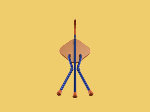 SMART BLIND STICK POLE WALKING CANE FOLDING SEAT CHAIR STOOL AID 3D 모델