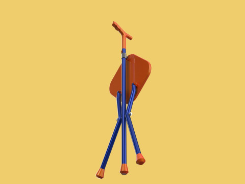 SMART BLIND STICK POLE WALKING CANE FOLDING SEAT CHAIR STOOL AID 3D 모델