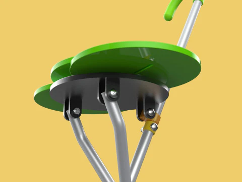 EXPANDING SEAT FOLDING STICK CANE CHAIR STOOL WALKING POLE AID 3D Model