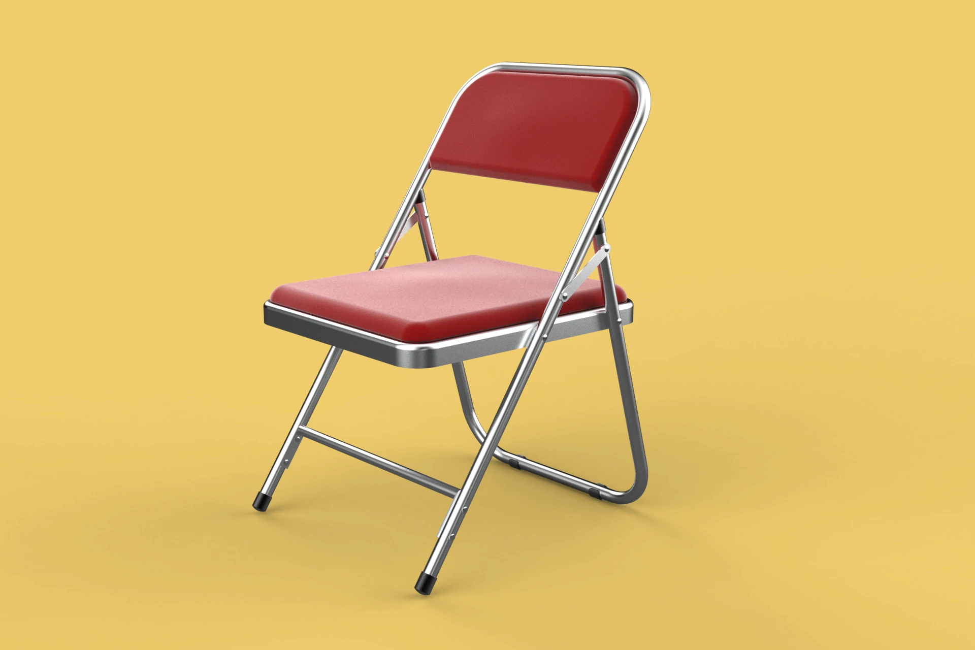 STANDARD FOLDING CHAIR METAL FOLDABLE EVENT SEAT FLIP STACKABLE 3D Model .c4d .max .obj .3ds .fbx .stl .blend 