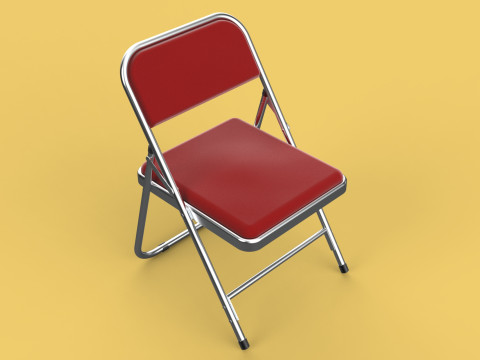 STANDARD FOLDING CHAIR METAL FOLDABLE EVENT SEAT FLIP STACKABLE Modèle 3D
