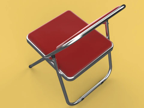 STANDARD FOLDING CHAIR METAL FOLDABLE EVENT SEAT FLIP STACKABLE 3D Model