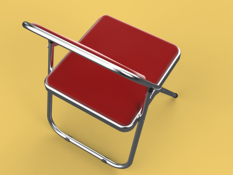 STANDARD FOLDING CHAIR METAL FOLDABLE EVENT SEAT FLIP STACKABLE Modèle 3D