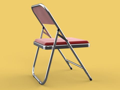 STANDARD FOLDING CHAIR METAL FOLDABLE EVENT SEAT FLIP STACKABLE Modèle 3D