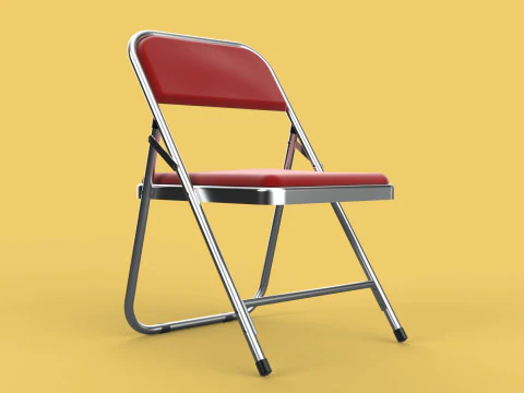 STANDARD FOLDING CHAIR METAL FOLDABLE EVENT SEAT FLIP STACKABLE 3D Model