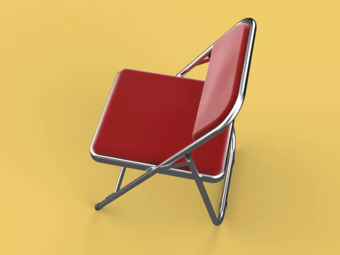 STANDARD FOLDING CHAIR METAL FOLDABLE EVENT SEAT FLIP STACKABLE 3D Model