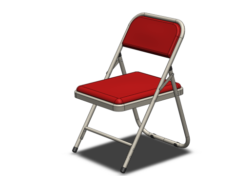 STANDARD FOLDING CHAIR METAL FOLDABLE EVENT SEAT FLIP STACKABLE Modèle 3D