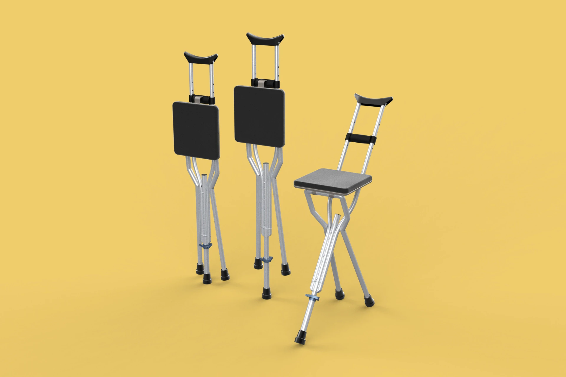OMBRO ABAIXO DO OMBRO MULETA CADEIRA DOBR&Aacute;VEL ASSENTO BENGALA Modelo 3D .c4d .max .obj .3ds .fbx .stl .blend 
