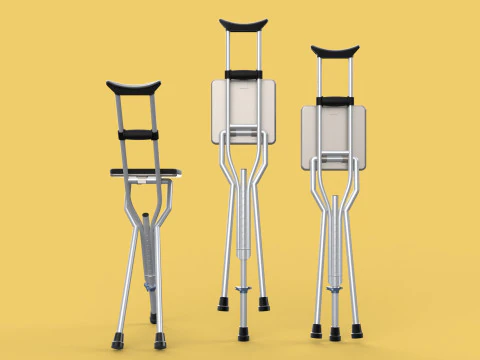 OMBRO ABAIXO DO OMBRO MULETA CADEIRA DOBR&Aacute;VEL ASSENTO BENGALA Modelo 3D
