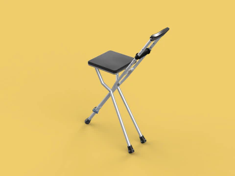 OMBRO ABAIXO DO OMBRO MULETA CADEIRA DOBR&Aacute;VEL ASSENTO BENGALA Modelo 3D