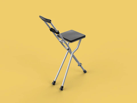 OMBRO ABAIXO DO OMBRO MULETA CADEIRA DOBR&Aacute;VEL ASSENTO BENGALA Modelo 3D