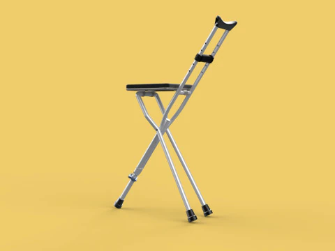OMBRO ABAIXO DO OMBRO MULETA CADEIRA DOBR&Aacute;VEL ASSENTO BENGALA Modelo 3D