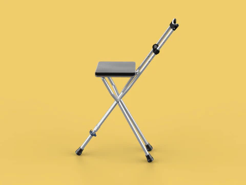 OMBRO ABAIXO DO OMBRO MULETA CADEIRA DOBR&Aacute;VEL ASSENTO BENGALA Modelo 3D