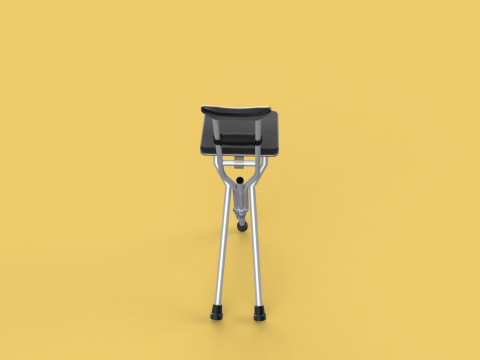 SHOULDER UNDERARM CRUTCH FOLDING CHAIR SEAT WALKING STICK CANE 3D Model