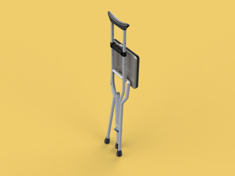 SHOULDER UNDERARM CRUTCH FOLDING CHAIR SEAT WALKING STICK CANE 3D Model