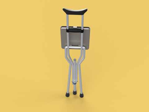 SHOULDER UNDERARM CRUTCH FOLDING CHAIR SEAT WALKING STICK CANE 3D Model