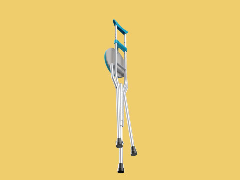 UNDERARM CRUTCHES SHOULDER CRUTCH FOLDING CHAIR SEAT WALKING AID 3D Model