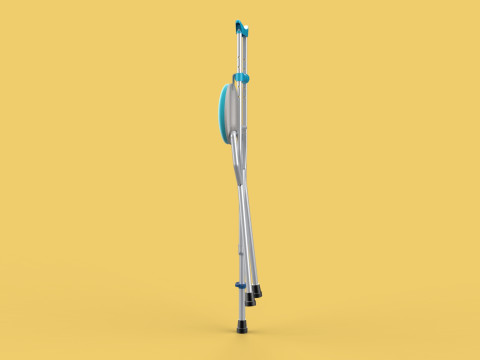 UNDERARM CRUTCHES SHOULDER CRUTCH FOLDING CHAIR SEAT WALKING AID 3D Model