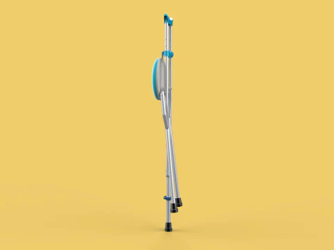 UNDERARM CRUTCHES SHOULDER CRUTCH FOLDING CHAIR SEAT WALKING AID 3D Model