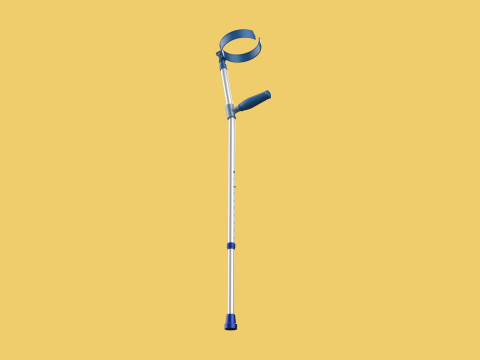 FOREARM CRUTCH ELBOW ARM LOFSTRAND CRUTCHES WALKING STICK CANE 3Dモデル