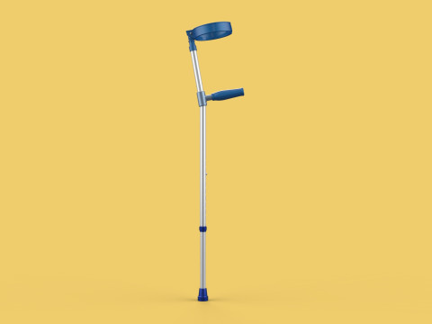 FOREARM CRUTCH ELBOW ARM LOFSTRAND CRUTCHES WALKING STICK CANE 3D-Modell