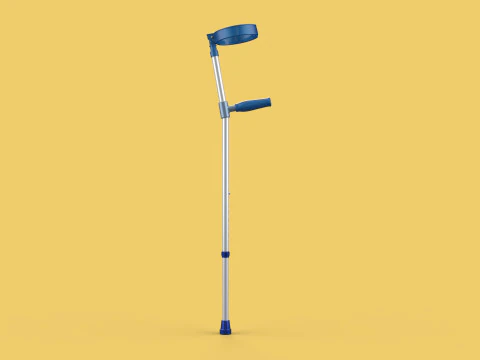 ANTEBRA&Ccedil;O MULETA COTOVELO BRA&Ccedil;O LOFSTRAND muletas bengala Modelo 3D