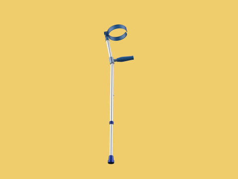 FOREARM CRUTCH ELBOW ARM LOFSTRAND CRUTCHES WALKING STICK CANE 3D-Modell