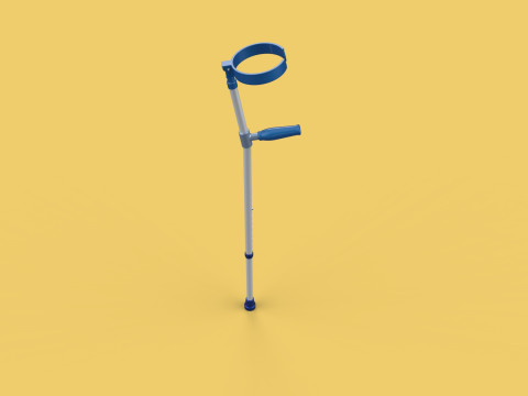 FOREARM CRUTCH ELBOW ARM LOFSTRAND CRUTCHES WALKING STICK CANE 3D-Modell