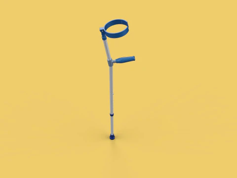 ANTEBRA&Ccedil;O MULETA COTOVELO BRA&Ccedil;O LOFSTRAND muletas bengala Modelo 3D