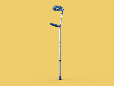 FOREARM CRUTCH ELBOW ARM LOFSTRAND CRUTCHES WALKING STICK CANE 3D-Modell