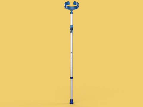 FOREARM CRUTCH ELBOW ARM LOFSTRAND CRUTCHES WALKING STICK CANE 3D-Modell