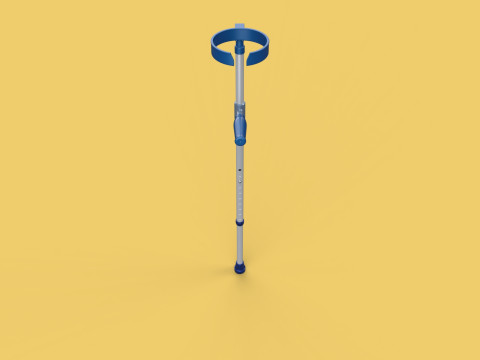 FOREARM CRUTCH ELBOW ARM LOFSTRAND CRUTCHES WALKING STICK CANE 3D-Modell