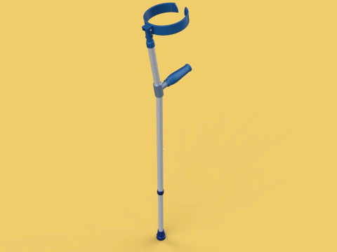 ANTEBRA&Ccedil;O MULETA COTOVELO BRA&Ccedil;O LOFSTRAND muletas bengala Modelo 3D
