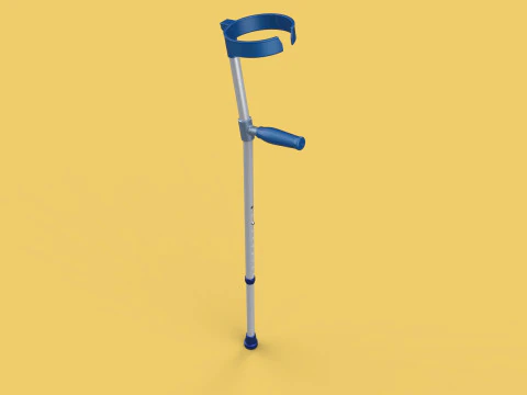 ANTEBRA&Ccedil;O MULETA COTOVELO BRA&Ccedil;O LOFSTRAND muletas bengala Modelo 3D