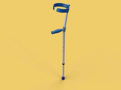 ANTEBRA&Ccedil;O MULETA COTOVELO BRA&Ccedil;O LOFSTRAND muletas bengala Modelo 3D