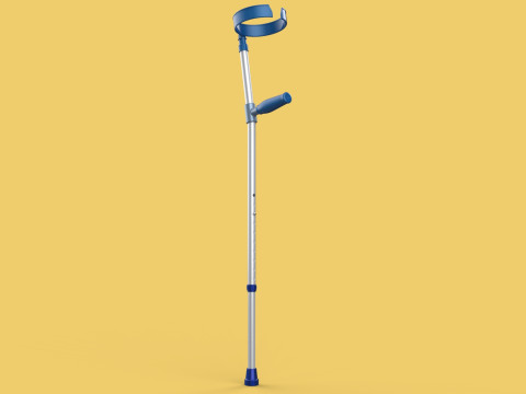FOREARM CRUTCH ELBOW ARM LOFSTRAND CRUTCHES WALKING STICK CANE 3D-Modell