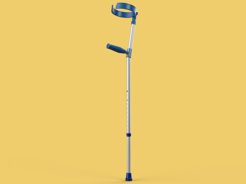 FOREARM CRUTCH ELBOW ARM LOFSTRAND CRUTCHES WALKING STICK CANE 3D-Modell