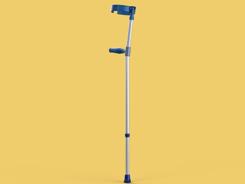 FOREARM CRUTCH ELBOW ARM LOFSTRAND CRUTCHES WALKING STICK CANE 3D-Modell