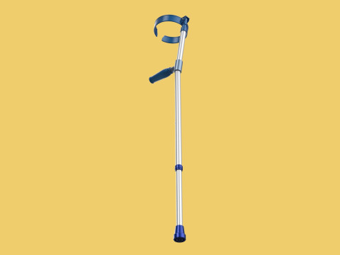 FOREARM CRUTCH ELBOW ARM LOFSTRAND CRUTCHES WALKING STICK CANE 3D-Modell