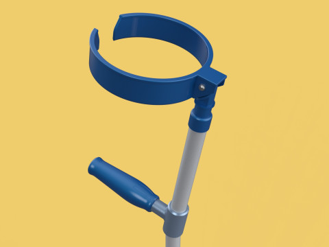 FOREARM CRUTCH ELBOW ARM LOFSTRAND CRUTCHES WALKING STICK CANE 3D-Modell