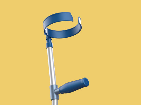 FOREARM CRUTCH ELBOW ARM LOFSTRAND CRUTCHES WALKING STICK CANE 3D-Modell