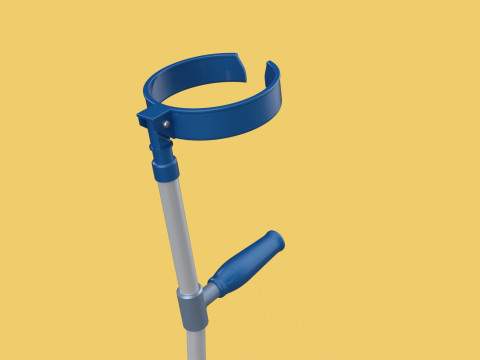 FOREARM CRUTCH ELBOW ARM LOFSTRAND CRUTCHES WALKING STICK CANE 3D-Modell
