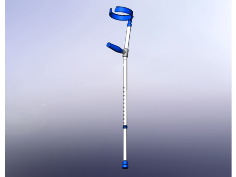 FOREARM CRUTCH ELBOW ARM LOFSTRAND CRUTCHES WALKING STICK CANE 3D-Modell