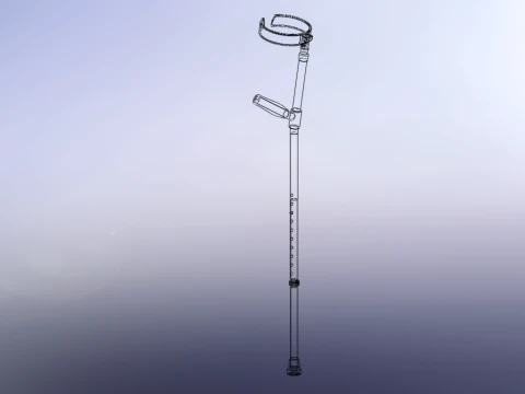 ANTEBRA&Ccedil;O MULETA COTOVELO BRA&Ccedil;O LOFSTRAND muletas bengala Modelo 3D