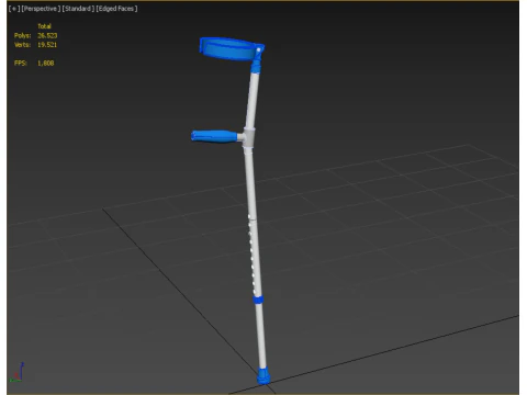 ANTEBRA&Ccedil;O MULETA COTOVELO BRA&Ccedil;O LOFSTRAND muletas bengala Modelo 3D