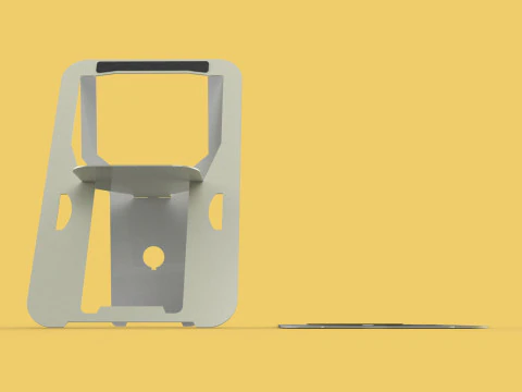 CADEIRA PLANA DOBR&Aacute;VEL DE MADEIRA SECRETA ASSENTO DOBR&Aacute;VEL MESA DE BANCO DOBR&Aacute;VEL Modelo 3D