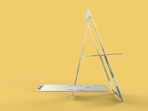 CADEIRA PLANA DOBR&Aacute;VEL DE MADEIRA SECRETA ASSENTO DOBR&Aacute;VEL MESA DE BANCO DOBR&Aacute;VEL Modelo 3D