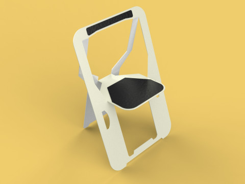 PLYWOOD FOLDABLE FLAT CHAIR SECRET FOLDING SEAT FOLD STOOL TABLE Modelo 3D