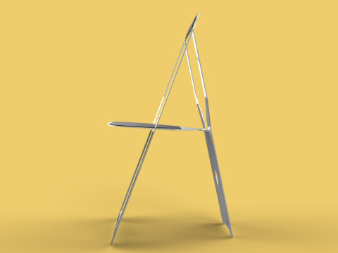 PLYWOOD FOLDABLE FLAT CHAIR SECRET FOLDING SEAT FOLD STOOL TABLE Modelo 3D