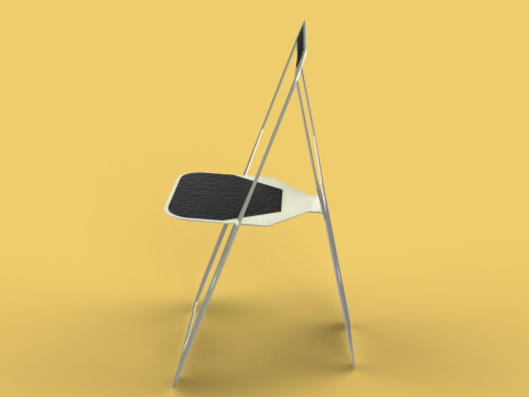 PLYWOOD FOLDABLE FLAT CHAIR SECRET FOLDING SEAT FOLD STOOL TABLE Modelo 3D